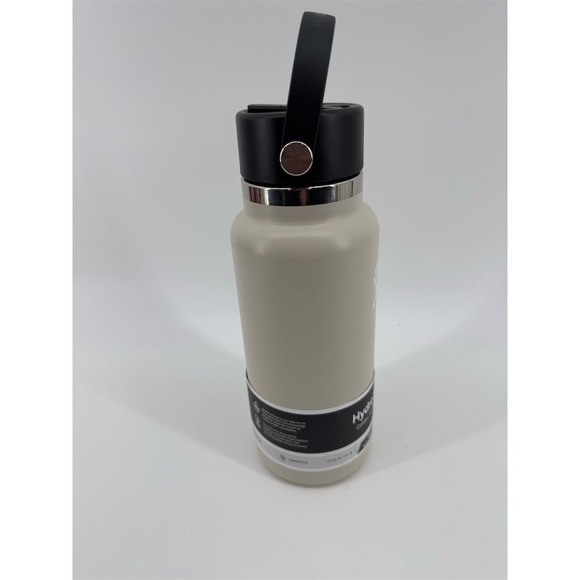 Hydro Flask 32 oz Wide Mouth Water Bottle Flex Straw Cap Beige - Picture 6 of 7